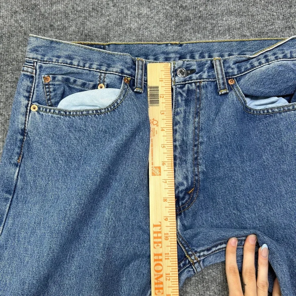 Levi's Jeans Men's Blue Denim Mid Rise Straight Pockets Classic Zip Fly‎ - 35X31